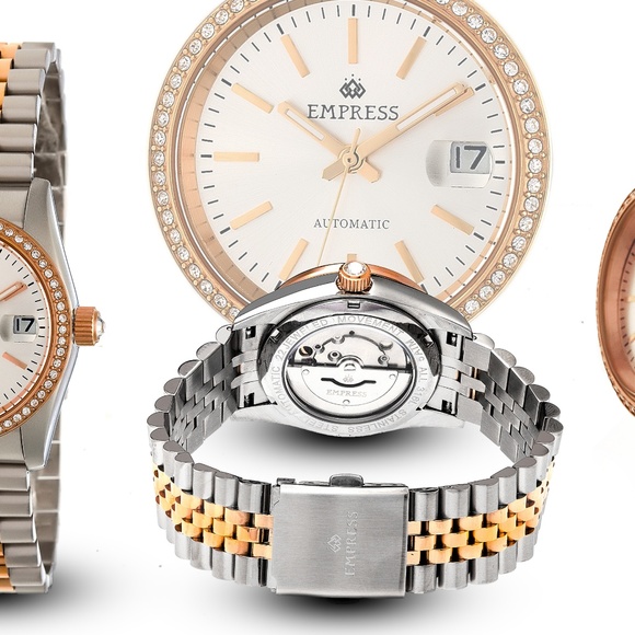 NWT Rose Gold and Silver Automatic Bracelet Watch